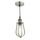 Ceiling Lights - Taurus - Pewter Chrome Single Hanging Pendant Cage Dar-TAU0167 - Taurus - Pewter Chrome Single Hanging Pendant Cage