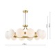 Dar-TAU1235 - Tauri - Matt Gold 12 Light Centre Fitting with Opal Glass