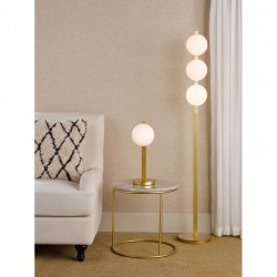 Tauri - Matt Gold Table Lamp with Opal Glass Tauri - Matt Gold Table Lamp with Opal Glass