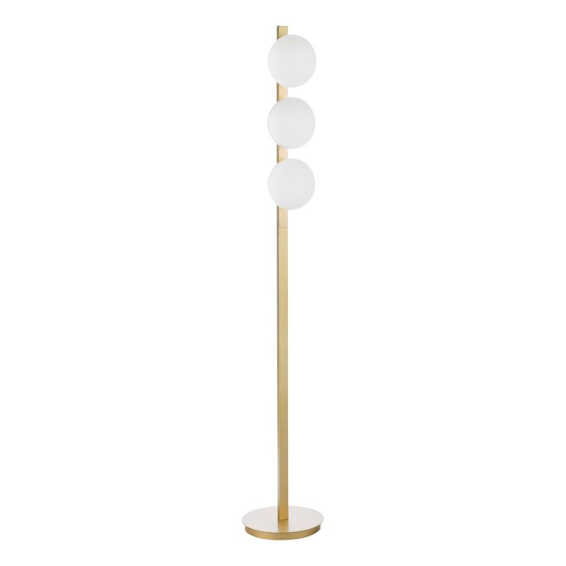 Dar-TAU4935 - Tauri - Matt Gold 3 Light Floor Lamp with Opal Glass