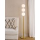 Dar-TAU4935 - Tauri - Matt Gold 3 Light Floor Lamp with Opal Glass