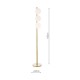 Dar-TAU4935 - Tauri - Matt Gold 3 Light Floor Lamp with Opal Glass