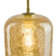 Dar-TAV0106 - Tavia - Satin Gold Pendant with Champagne Crackle Glass