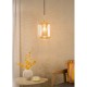 Dar-TAV0106 - Tavia - Satin Gold Pendant with Champagne Crackle Glass
