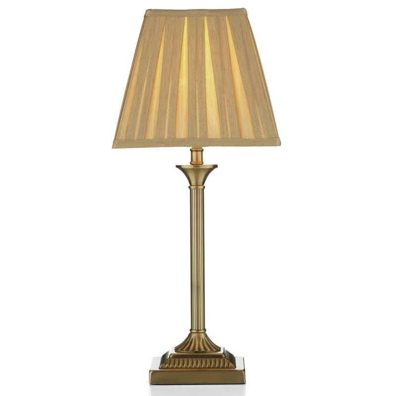 Dar-TAY4075-X - Taylor - Antique Brass Table Lamp with Gold Shade