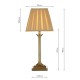 Dar-TAY4075-X - Taylor - Antique Brass Table Lamp with Gold Shade