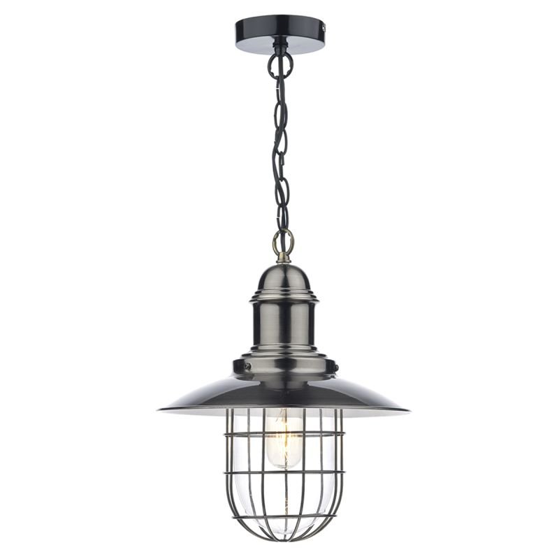 Ceiling Lights - Terrace - Antique Chrome Fishermans Hanging Pendant Dar-TER0161 - Terrace - Antique Chrome Fishermans Hanging Pendant