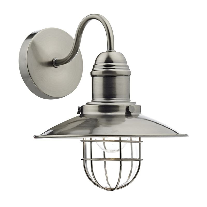Wall Lights - Terrace - Antique Chrome Fishermans Wall Lamp Dar-TER0761 - Terrace - Antique Chrome Fishermans Wall Lamp