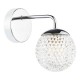 Dar-TEV0750 - Teva - Chrome Wall Lamp with Honeycomb Acrylic Shade IP44