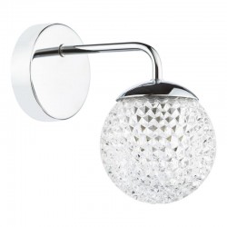 Teva - Chrome Wall Lamp with Honeycomb Acrylic Shade IP44 Teva - Chrome Wall Lamp with Honeycomb Acrylic Shade IP44