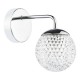 Dar-TEV0750 - Teva - Chrome Wall Lamp with Honeycomb Acrylic Shade IP44