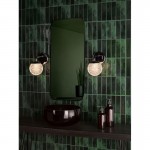Teva - Chrome Wall Lamp with Honeycomb Acrylic Shade IP44