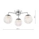 Dar-TEV5350 - Teva - Chrome 3 Light Semi Flush with Honeycomb Acrylic Shades IP44