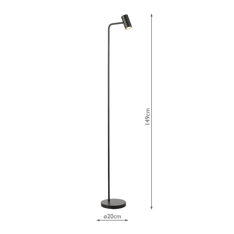 Dar_Vol3-THI4922 - Thierry - Matt Black Task Floor Lamp