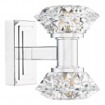 Tiana - Chrome 2 Light Wall Lamp with Crystal