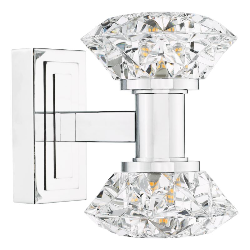 Dar-TIA0950 - Tiana - Chrome 2 Light Wall Lamp with Crystal