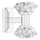 Dar-TIA0950 - Tiana - Chrome 2 Light Wall Lamp with Crystal