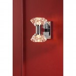 Tiana - Chrome 2 Light Wall Lamp with Crystal