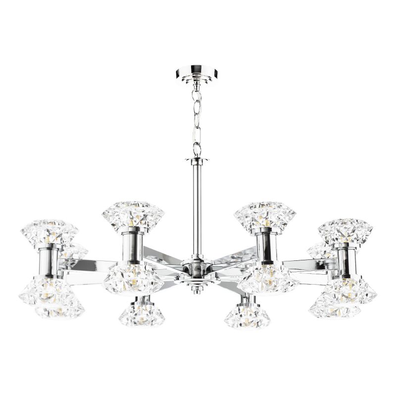 Dar-TIA1650 - Tiana - Chrome 16 Light Centre Fitting with Crystal