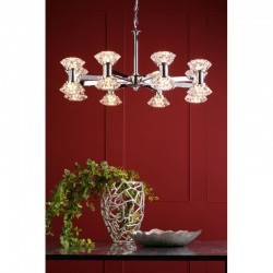 Tiana - Chrome 16 Light Centre Fitting with Crystal Tiana - Chrome 16 Light Centre Fitting with Crystal