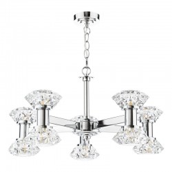 Tiana - Chrome 10 Light Centre Fitting with Crystal Tiana - Chrome 10 Light Centre Fitting with Crystal