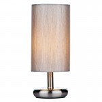 Tico - Satin Chrome Touch Table Lamp with Grey Shade Tico - Satin Chrome Touch Table Lamp with Grey Shade
