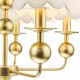 Dar-TIL0535-NER262 - Tilda - Gold 5 Light Pendant with Ivory Linen Shades