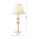 Dar-TIL4235-NER102 - Tilda - Gold Table Lamp with Ivory Linen Shade