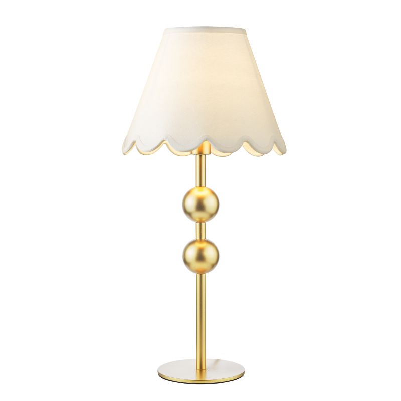 Dar-TIL4235-NER102 - Tilda - Gold Table Lamp with Ivory Linen Shade