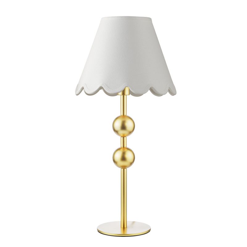 Dar-TIL4235-NER102 - Tilda - Gold Table Lamp with Ivory Linen Shade