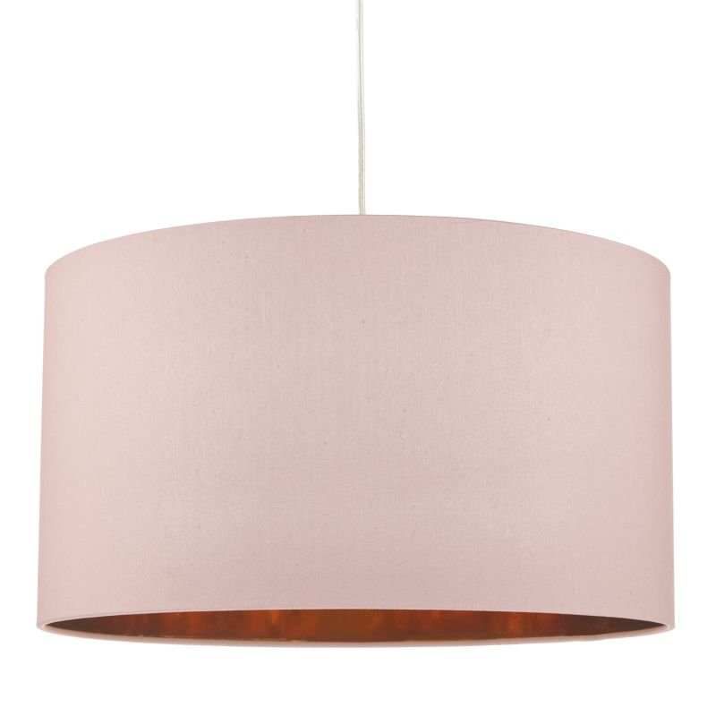 Accessories - Timon - Pink and Copper Fabric Shade for Hanging Pendant Dar-TIM6503 - Timon - Pink and Copper Fabric Shade for Hanging Pendant