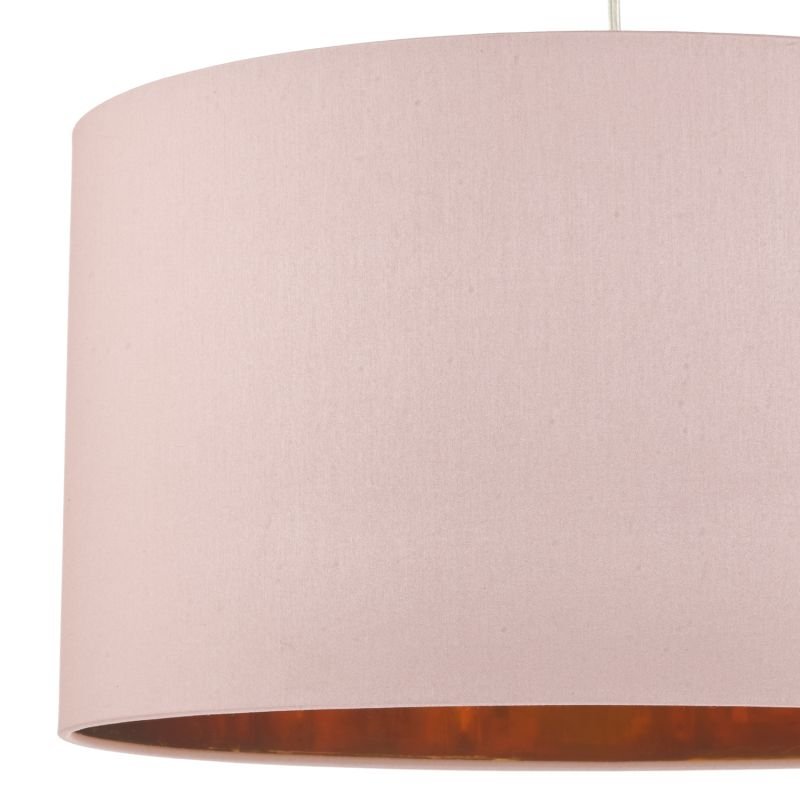 Accessories - Timon - Pink and Copper Fabric Shade for Hanging Pendant Dar-TIM6503 - Timon - Pink and Copper Fabric Shade for Hanging Pendant
