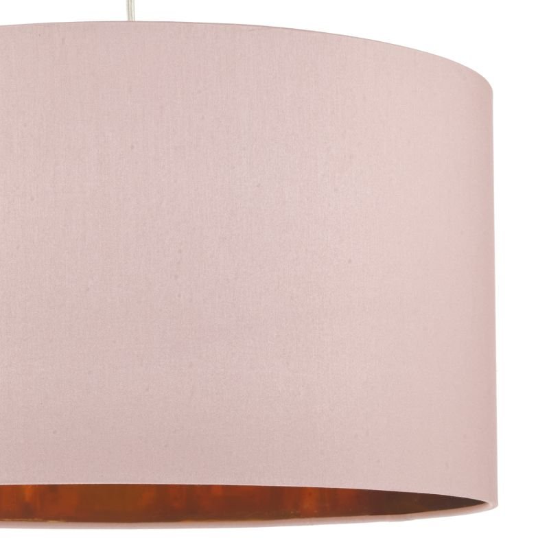 Accessories - Timon - Pink and Copper Fabric Shade for Hanging Pendant Dar-TIM6503 - Timon - Pink and Copper Fabric Shade for Hanging Pendant