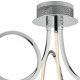 Ceiling Lights - Tiro - LED Polished Chrome 3 arms Semi Flush Dar-TIR5350 - Tiro - LED Polished Chrome 3 arms Semi Flush