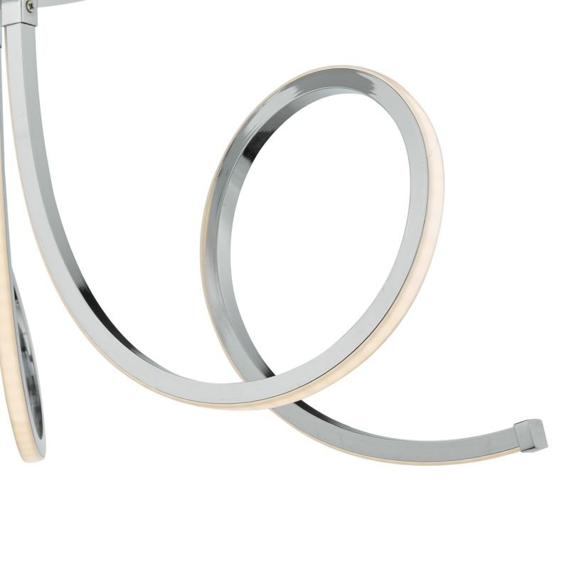 Ceiling Lights - Tiro - LED Polished Chrome 3 arms Semi Flush Dar-TIR5350 - Tiro - LED Polished Chrome 3 arms Semi Flush