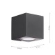 Dar_Vol3-TIV3222 - Tiva - Matt Black Wall Lamp IP54