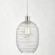 Accessories - Tizi - Clear Glass with White Details Shade for Hanging Pendant Dar-TIZ6508 - Tizi - Clear Glass with White Details Shade for Hanging Pendant