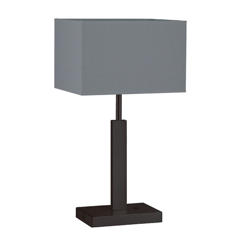 Cork Lighting-TL4794/BL - Dunmore - Matt Black USB Table Lamp with Grey Shade