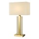 Dar-TOK4234 - Tokori - Alabaster & Brushed Gold Table Lamp with Ivory Shade