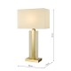 Dar-TOK4234 - Tokori - Alabaster & Brushed Gold Table Lamp with Ivory Shade