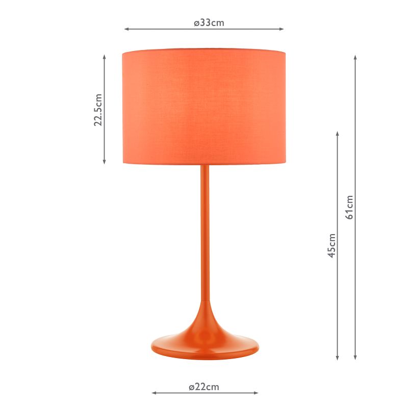 Dar_Vol3-TOL4211 - Toledo - Orange Table Lamp