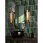 Tommaso - Antique Bronze Wall Lamp with Ribbed Glass IP44