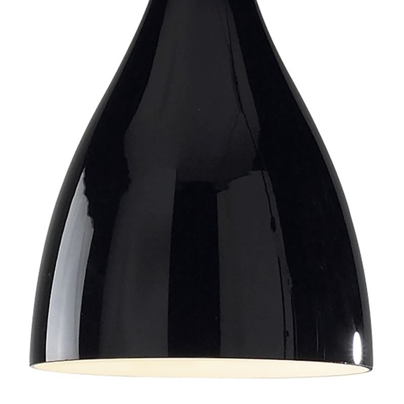 Ceiling Lights - Tone - Big Black Glass with Polished Chrome Hanging Pendant Dar-TON8622 - Tone - Big Black Glass with Polished Chrome Hanging Pendant