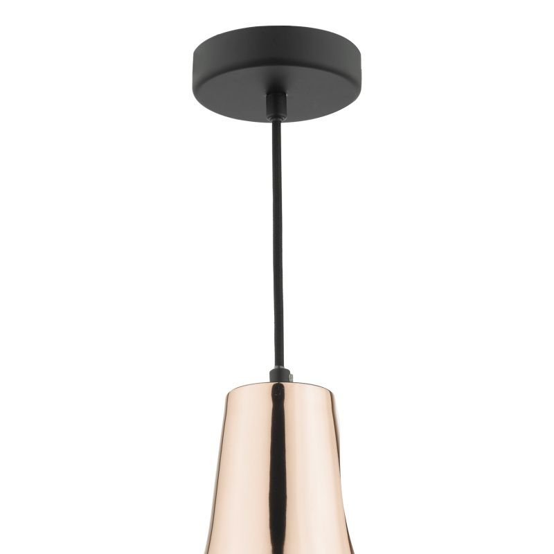 Ceiling Lights - Toronto - Matt Black & Copper Single Hanging Pendant Dar-TOR0154 - Toronto - Matt Black & Copper Single Hanging Pendant