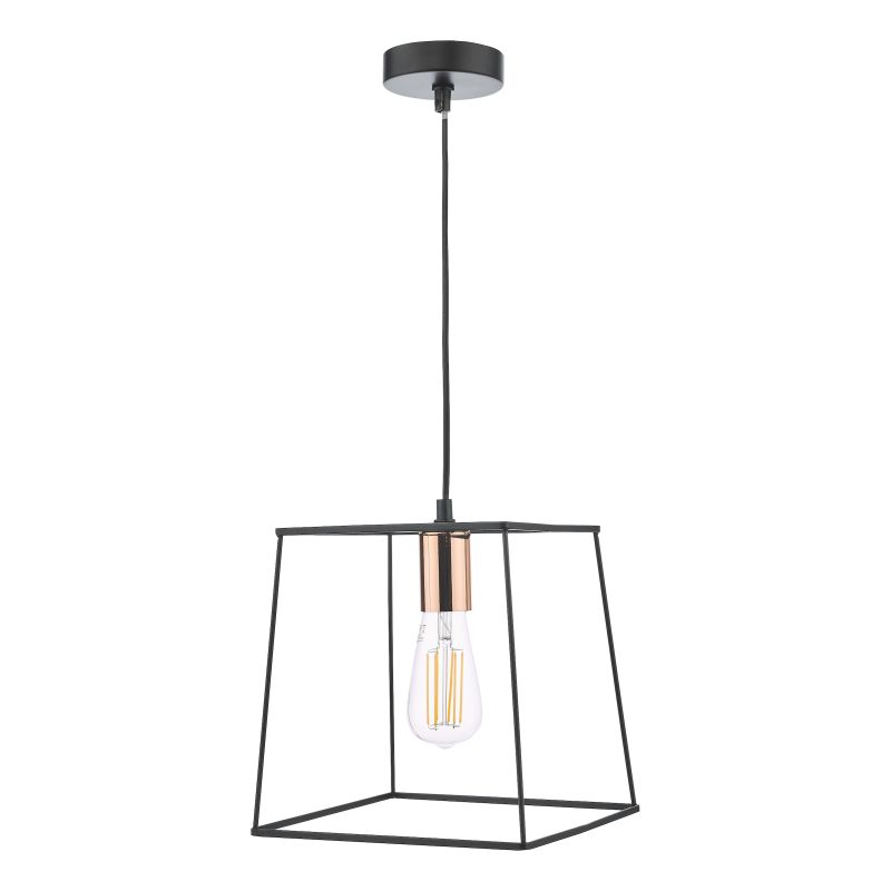 Dar-TOW0122 - Tower - Black and Copper Single Pendant