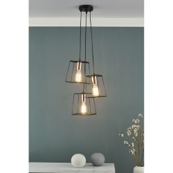 Tower - Black & Copper 3 Light Cluster Pendant Tower - Black & Copper 3 Light Cluster Pendant