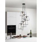 Tower - Black & Copper 6 Light Cluster Pendant Tower - Black & Copper 6 Light Cluster Pendant