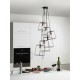 Dar-TOW0622 - Tower - Black and Copper 6 Light Cluster Pendant