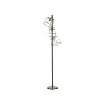Tower - Black & Copper 3 Light Floor Lamp