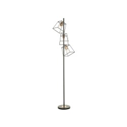 Tower - Black & Copper 3 Light Floor Lamp
